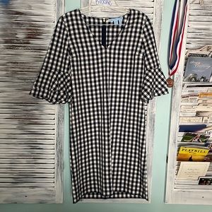 Draper James Navy Gingham Dress - 2